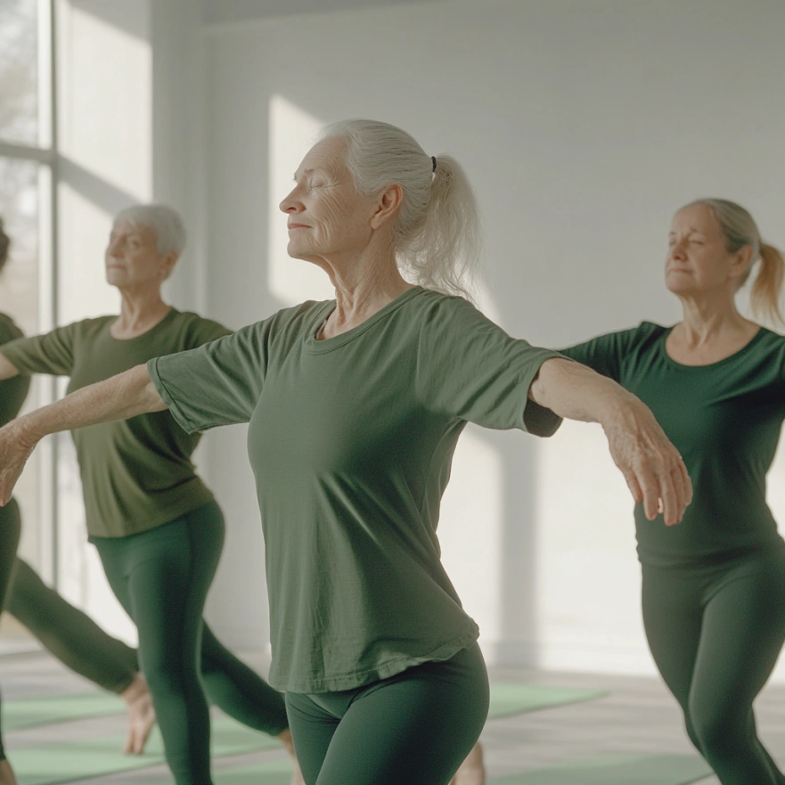 Заняття з балансування для людей поважного віку